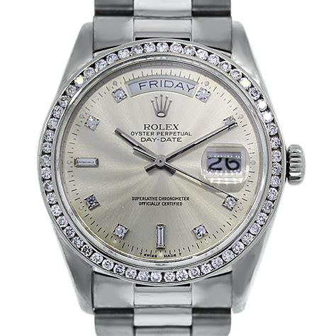 rolex watches white gold|rolex 18k white gold vintage.